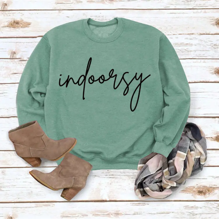 Indoarsy Printed Long Sleeve Sweatshirt for Women