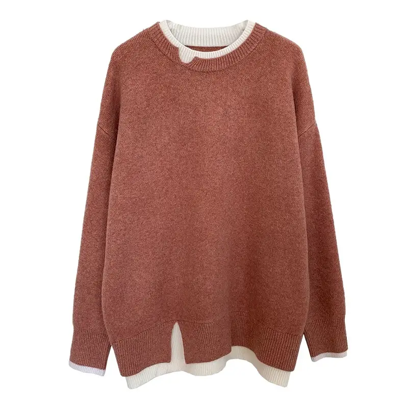 Women Knitted Sweater Grey Loose 2024 Winter Wear - Image 10