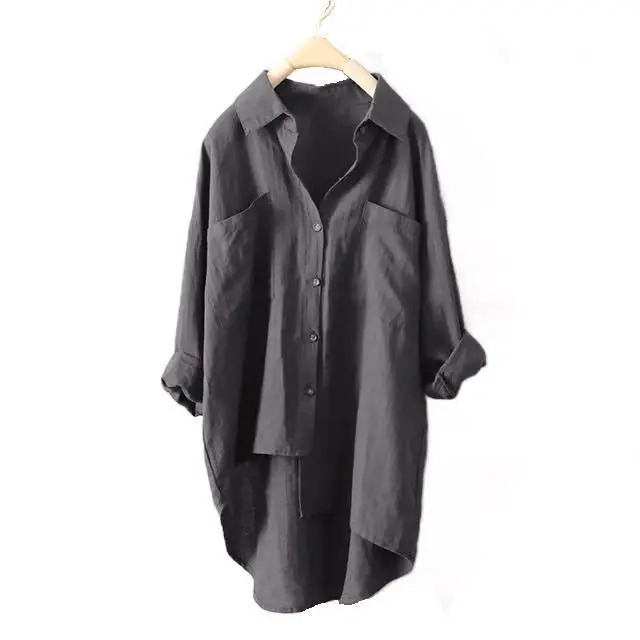 White Long Sleeve Button Shirt for Women - Image 4