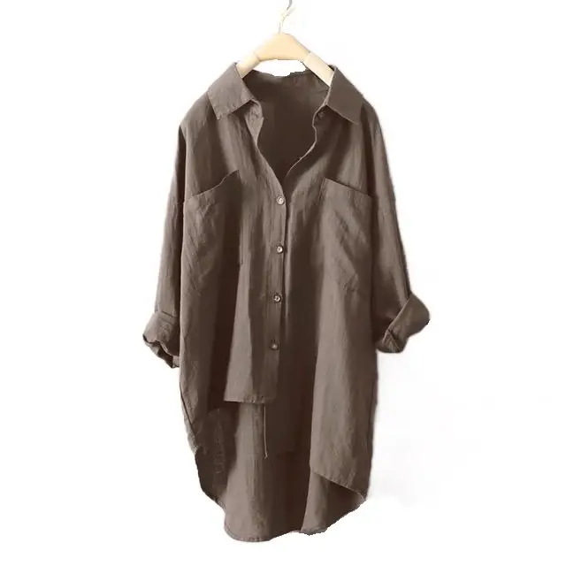 White Long Sleeve Button Shirt for Women - Image 5