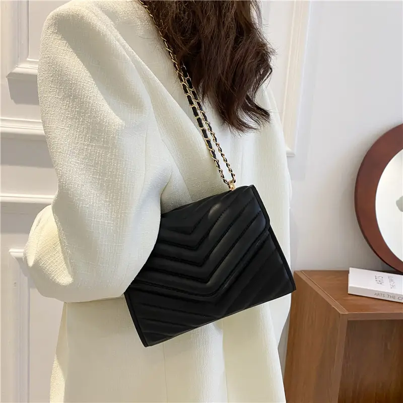 Women's Brown Chain Shoulder Messenger Bag 2021