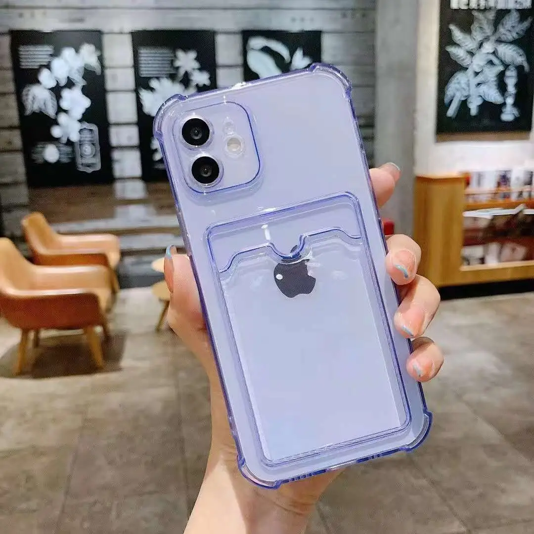 iPhone13 11 Transparent TPU Card Cover Drop Resistant