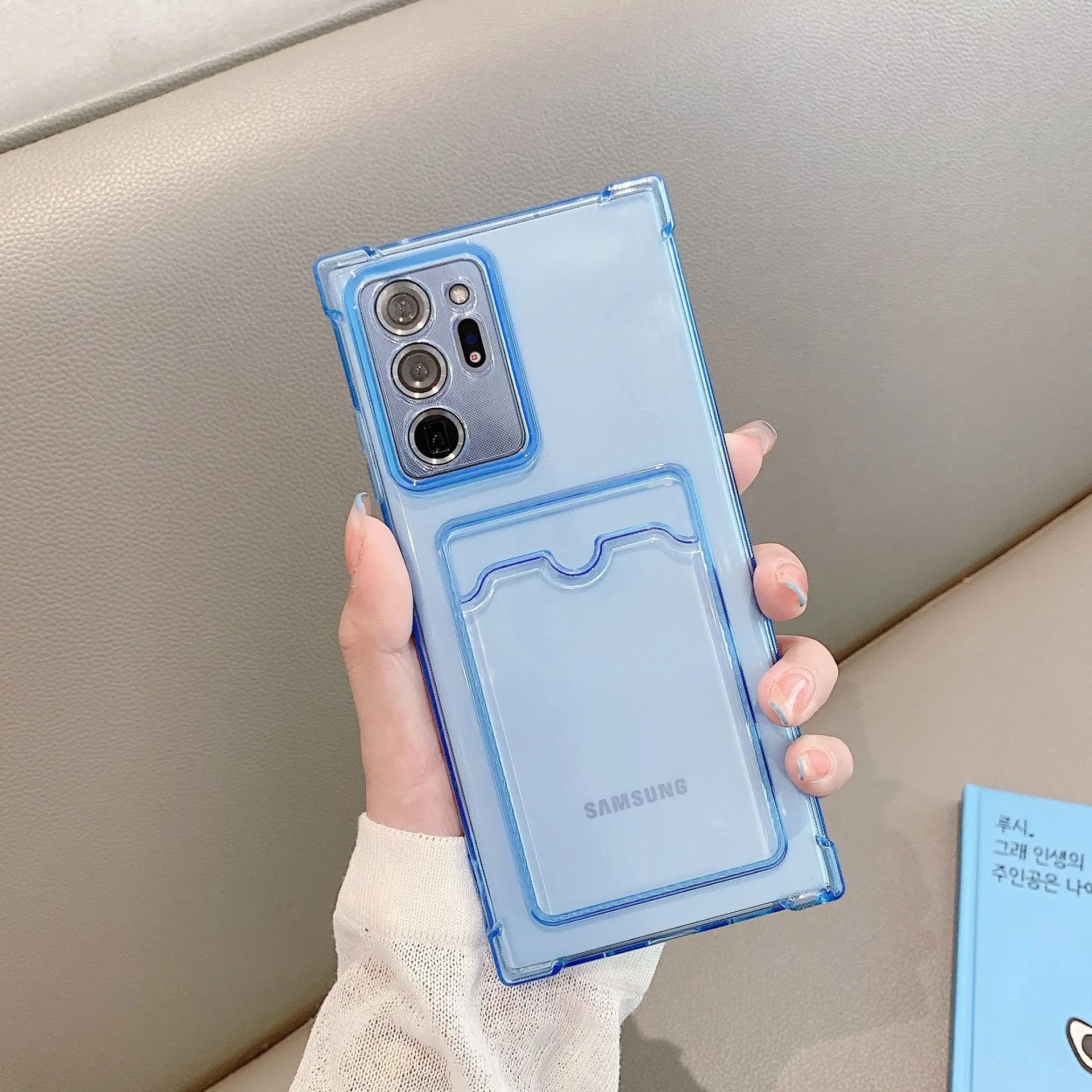 iPhone13 11 Transparent TPU Card Cover Drop Resistant