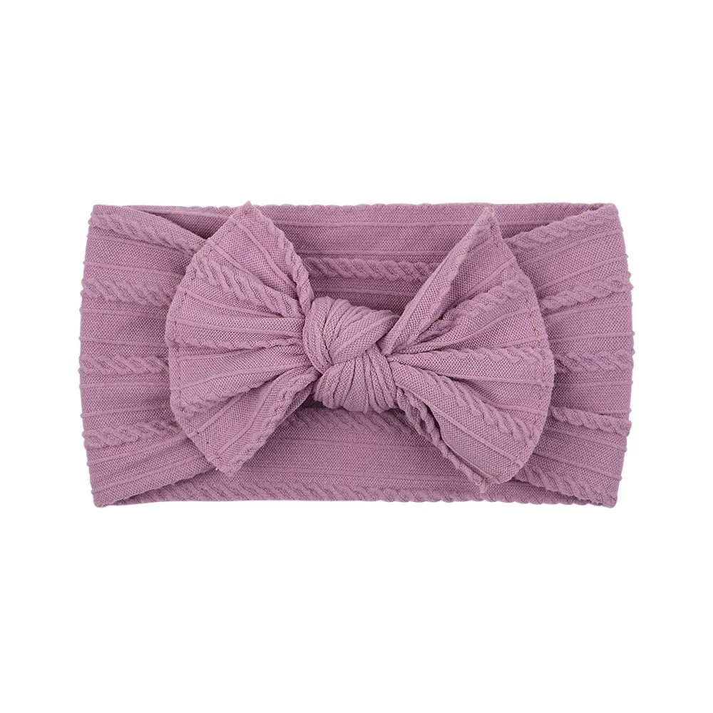 Gray Bow Headband for Girls with Wide Brim Design