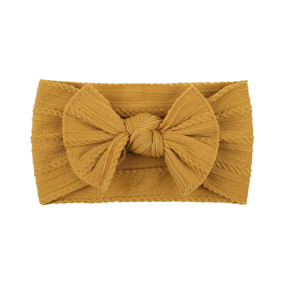 Gray Bow Headband for Girls with Wide Brim Design