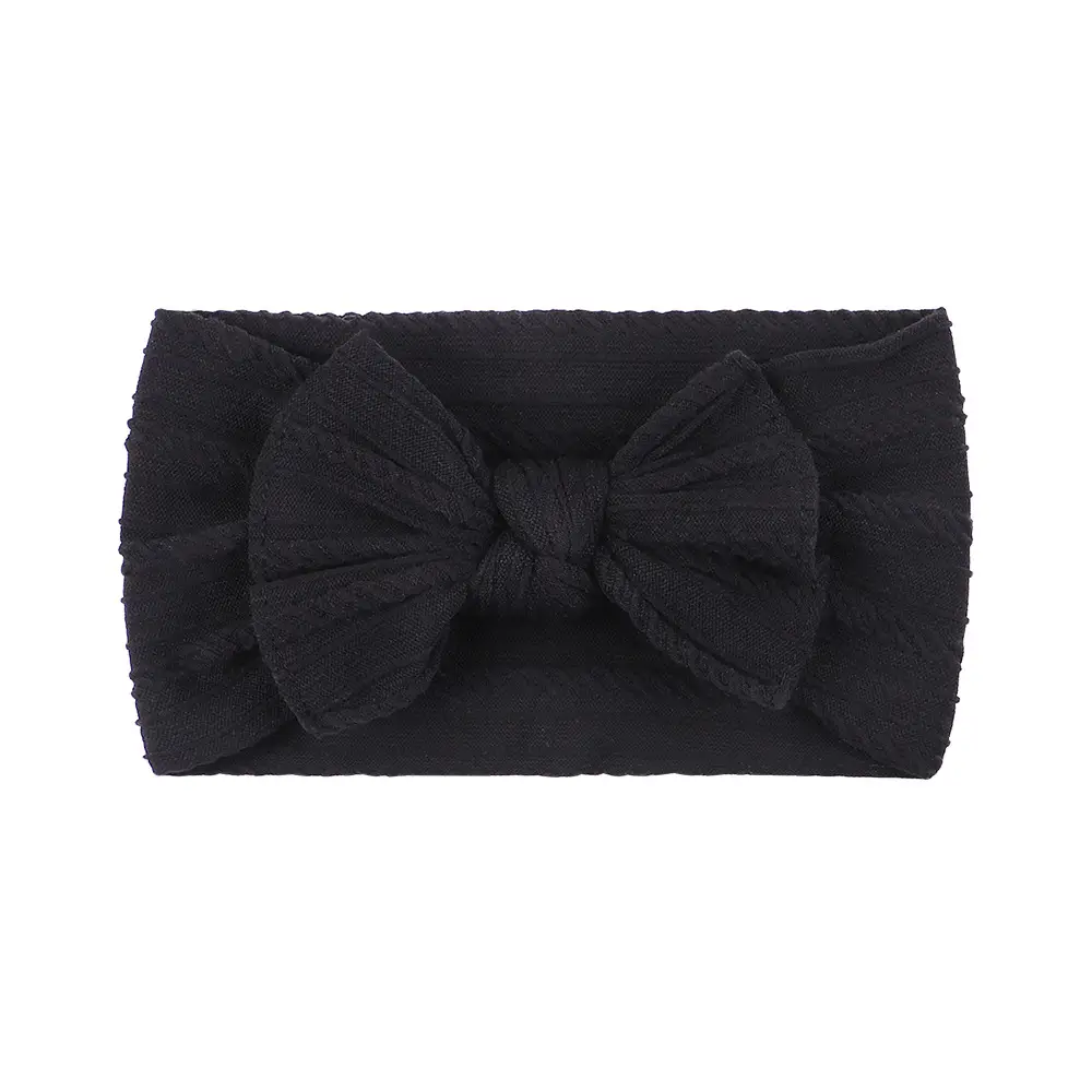 Gray Bow Headband for Girls with Wide Brim Design