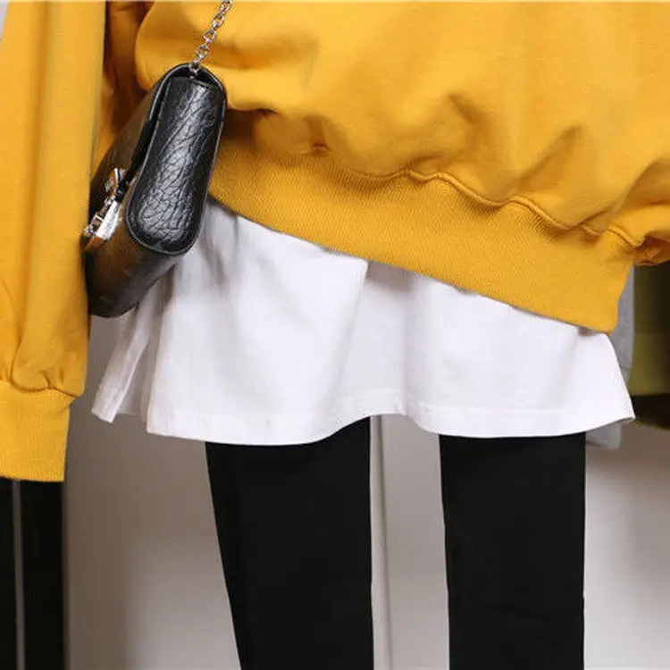 Plus Size Women's Grey Oversized Short Skirt with Graphic Print