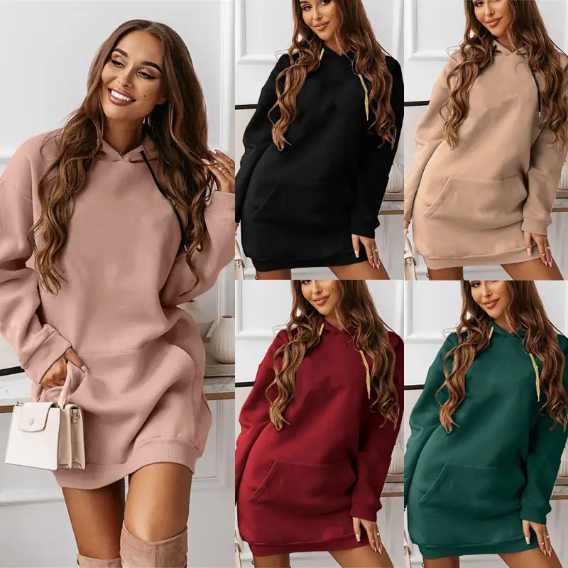 2024 Women's Solid Color Hoodie Sweatshirt Set - Image 5