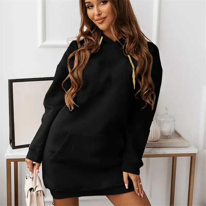 2024 Women's Solid Color Hoodie Sweatshirt Set - Image 6