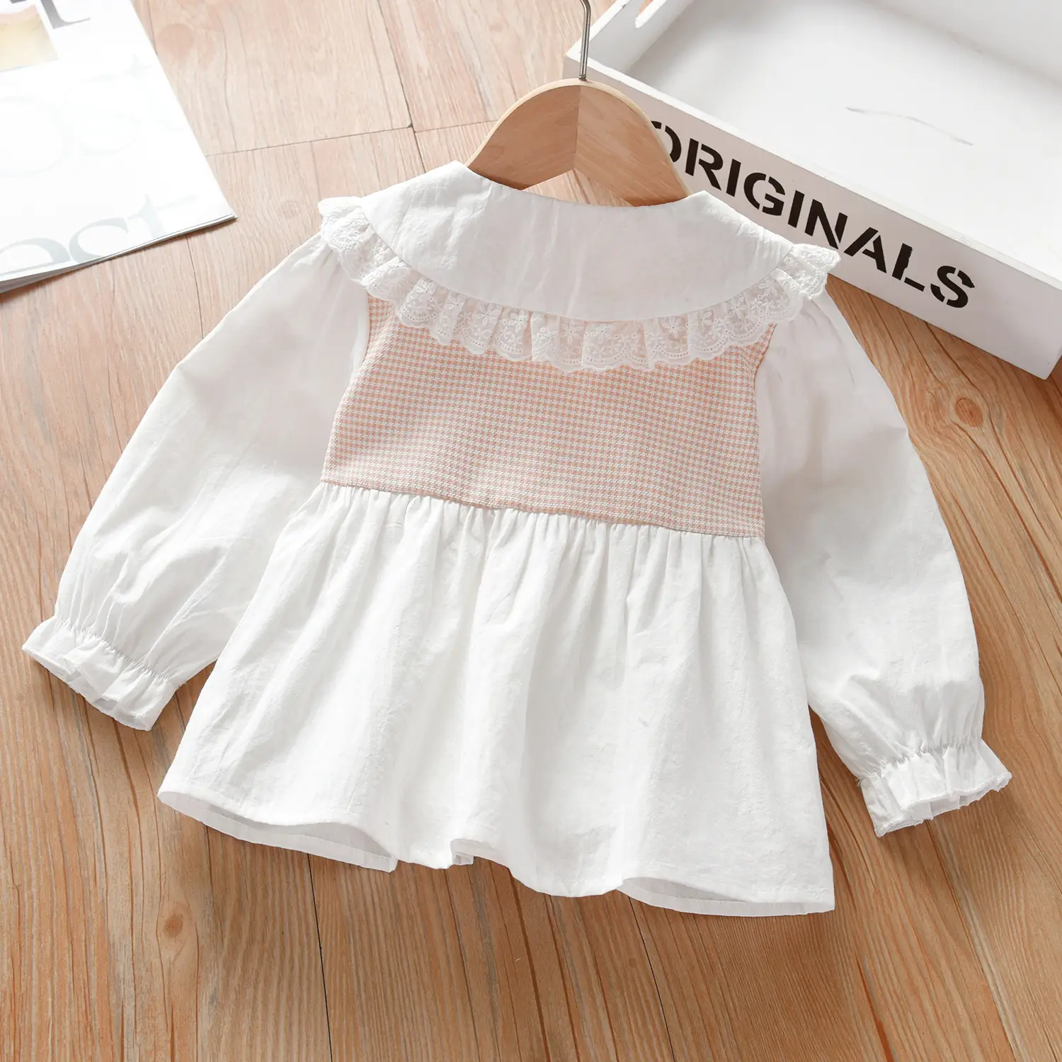 Girls' White Heart Embroidered Long Sleeve Shirt 2025 - Image 6
