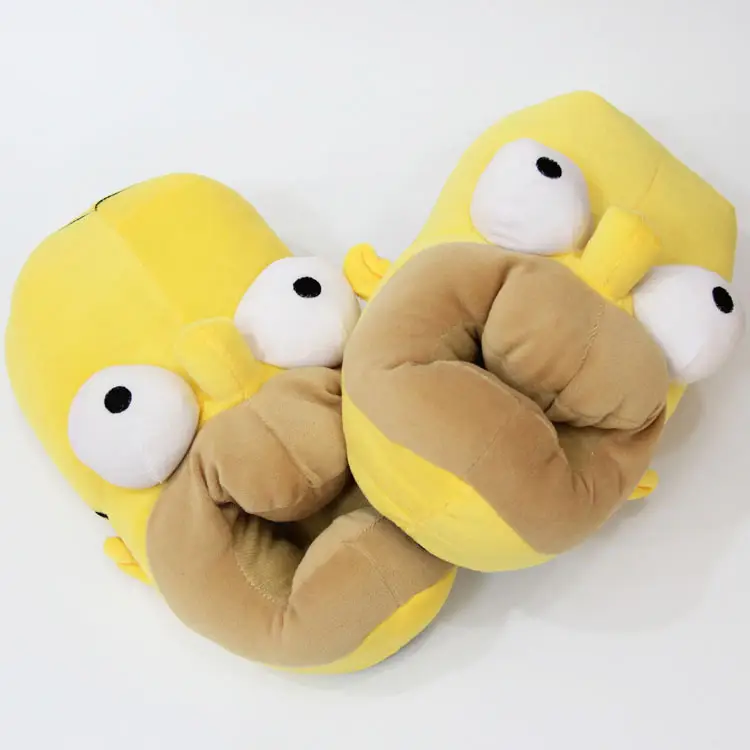 Cross-border Cartoon Simpson Plush Cotton Slippers Animation Slippers Couple Home Cotton Shoes Warm Moon Shoes