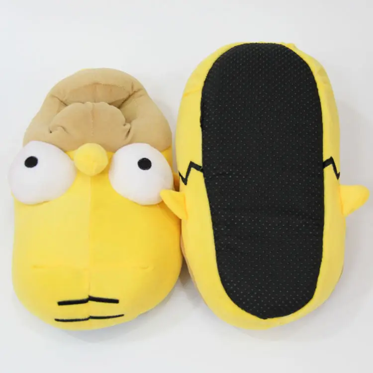 Cross-border Cartoon Simpson Plush Cotton Slippers Animation Slippers Couple Home Cotton Shoes Warm Moon Shoes