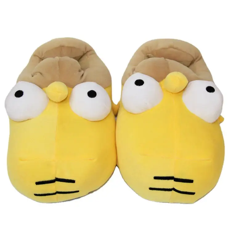 Cross-border Cartoon Simpson Plush Cotton Slippers Animation Slippers Couple Home Cotton Shoes Warm Moon Shoes
