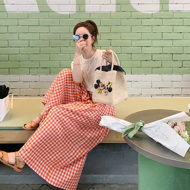 Women Plaid Wide Leg Linen Trousers Set - Image 12