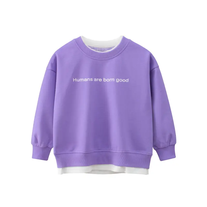 Purple Printed Sweatshirt for Girls Autumn 2024