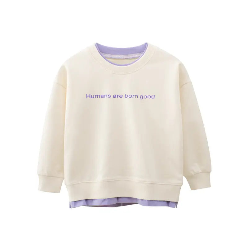 Purple Printed Sweatshirt for Girls Autumn 2024
