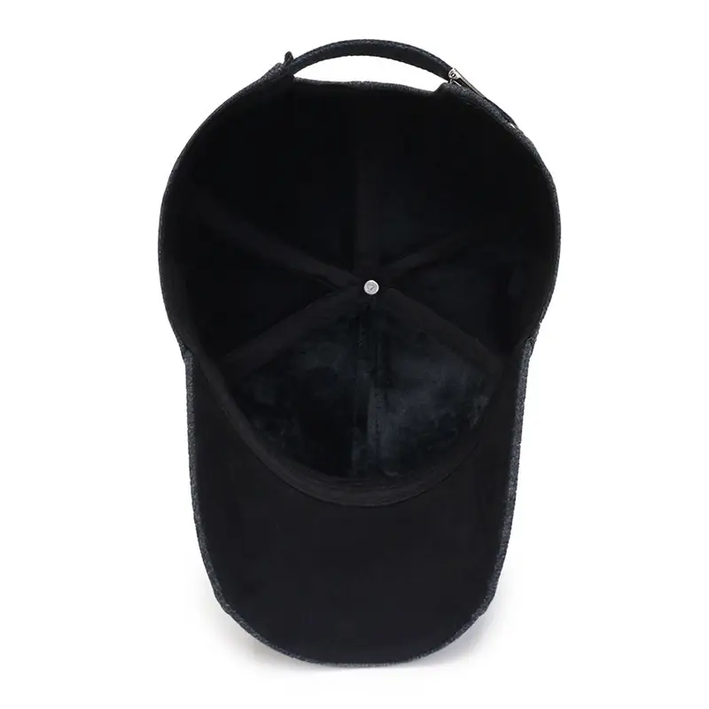 Grey Wool Padded Baseball Cap with Question Mark Logo - Image 8