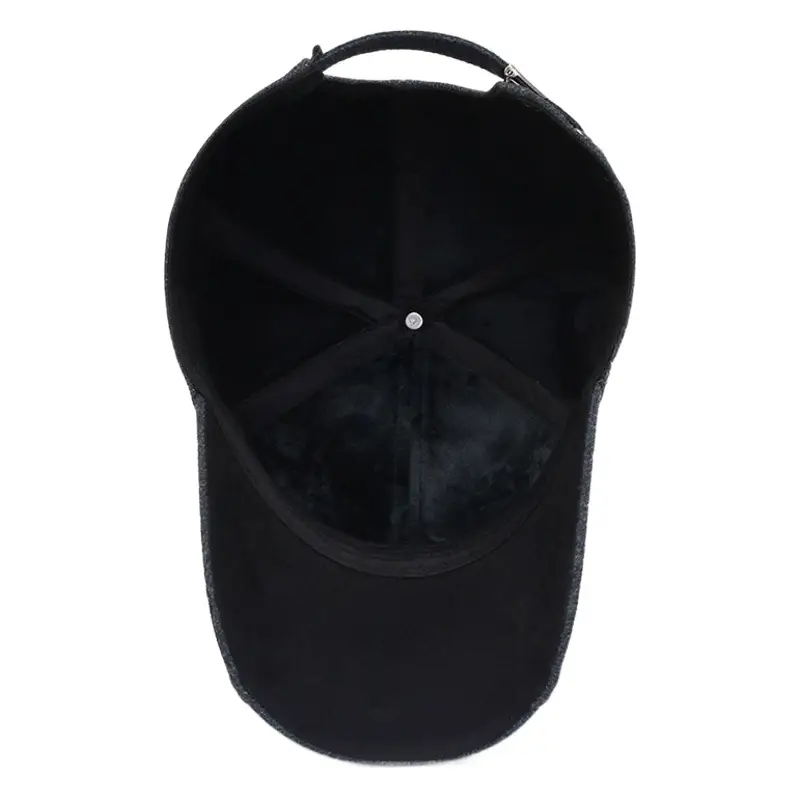 Grey Wool Padded Baseball Cap with Question Mark Logo