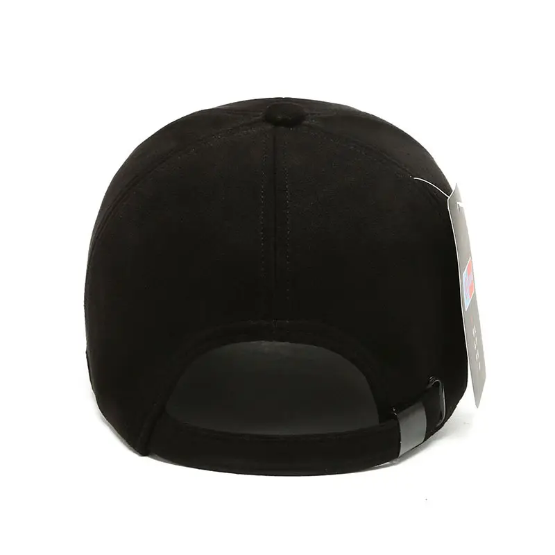 Men's Blue Korean Style Ear Baseball Cap with Gold Embroidery - Image 4