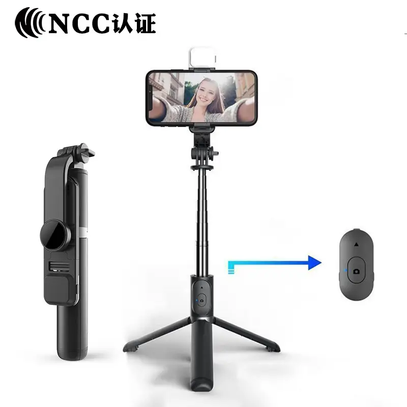 Cyke Bluetooth Selfie Stick Tripod with Fill Light - Image 7