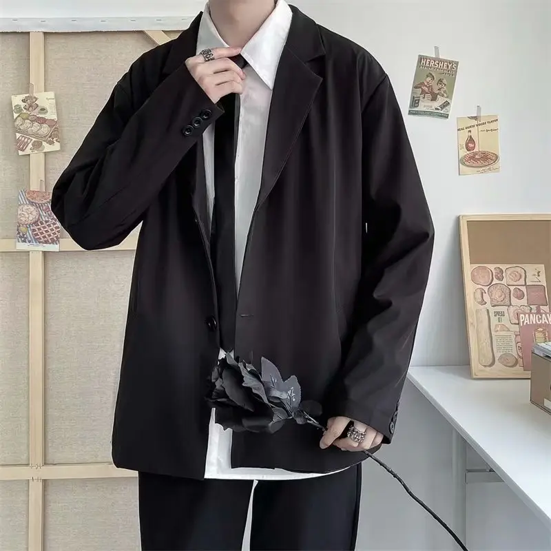 2021 New Arrival Black Korean Style Men Suit Jacket