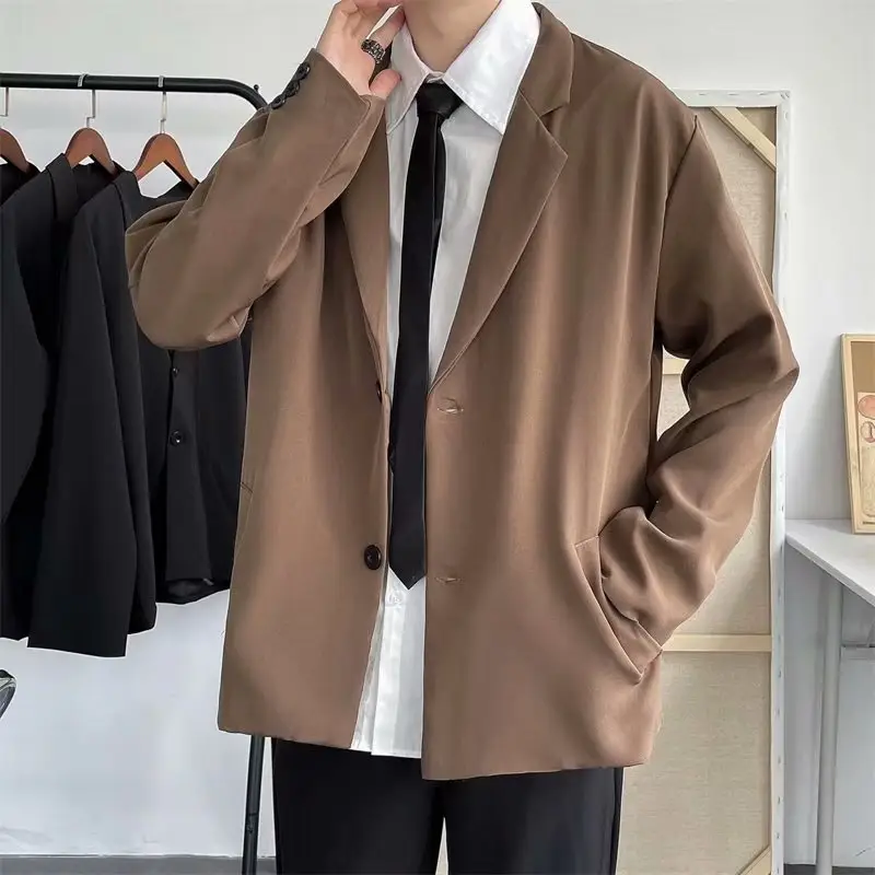 2021 New Arrival Black Korean Style Men Suit Jacket