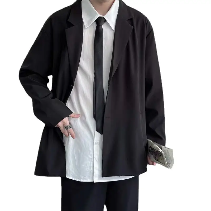 2021 New Arrival Black Korean Style Men Suit Jacket