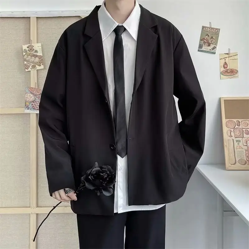 2021 New Arrival Black Korean Style Men Suit Jacket