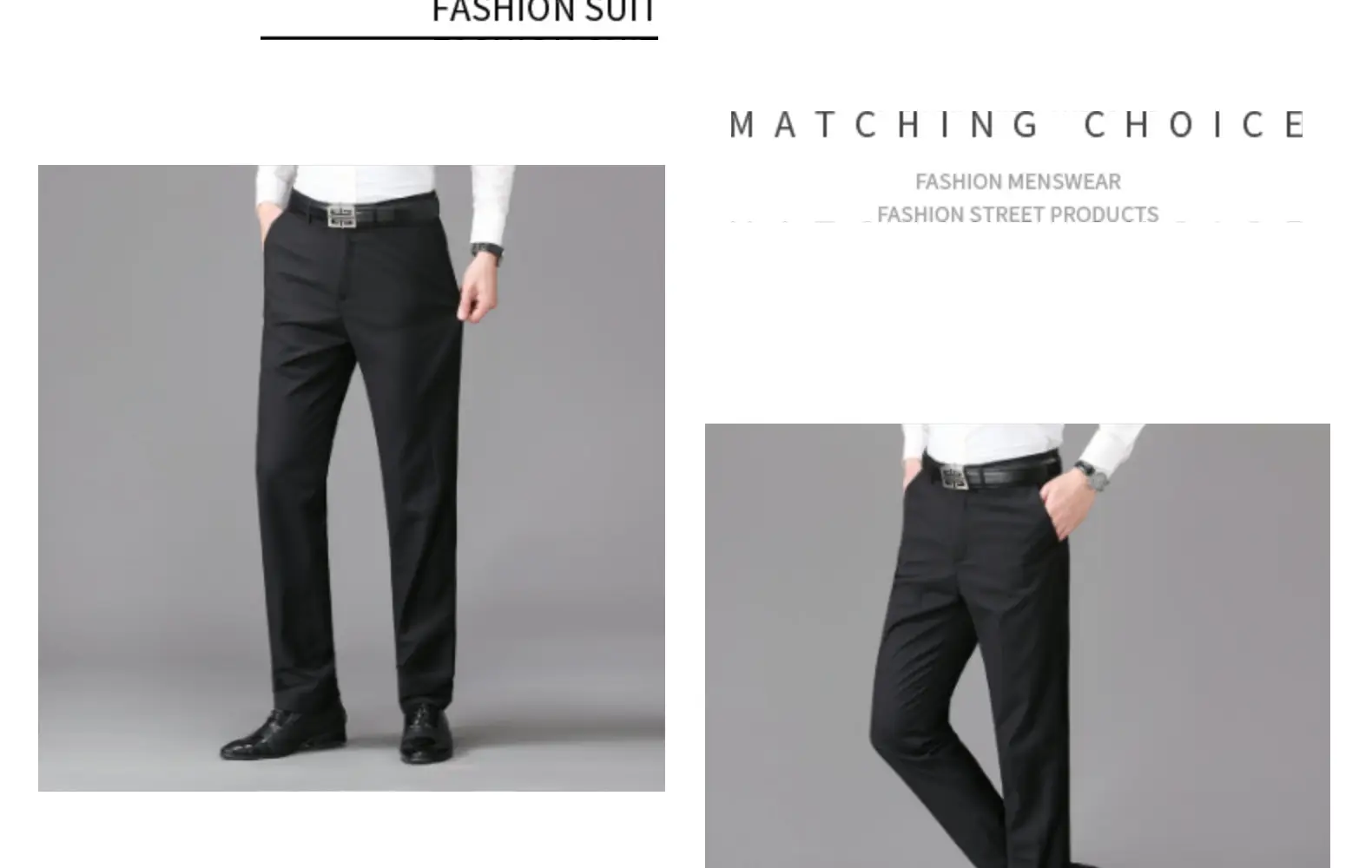 New Men's Black Straight-Leg Dress Pants for College & Work — feature 24