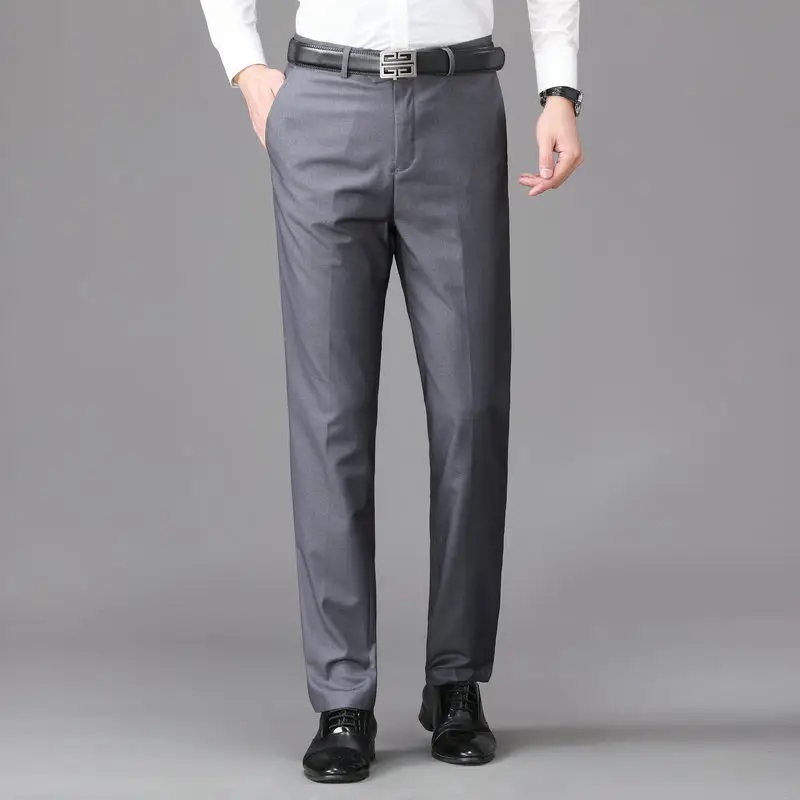New Men's Black Straight-Leg Dress Pants for College & Work