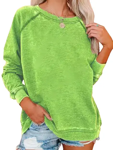 Women Blue Round Neck Sweatshirt Set Winter Casual - Image 3