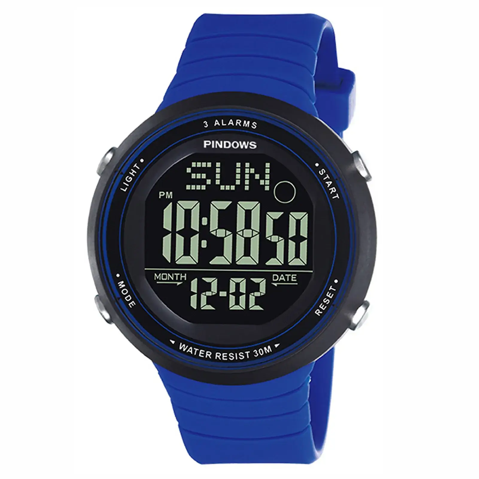 Pindows Digital Couple Watch Black 30m Waterproof - Image 2