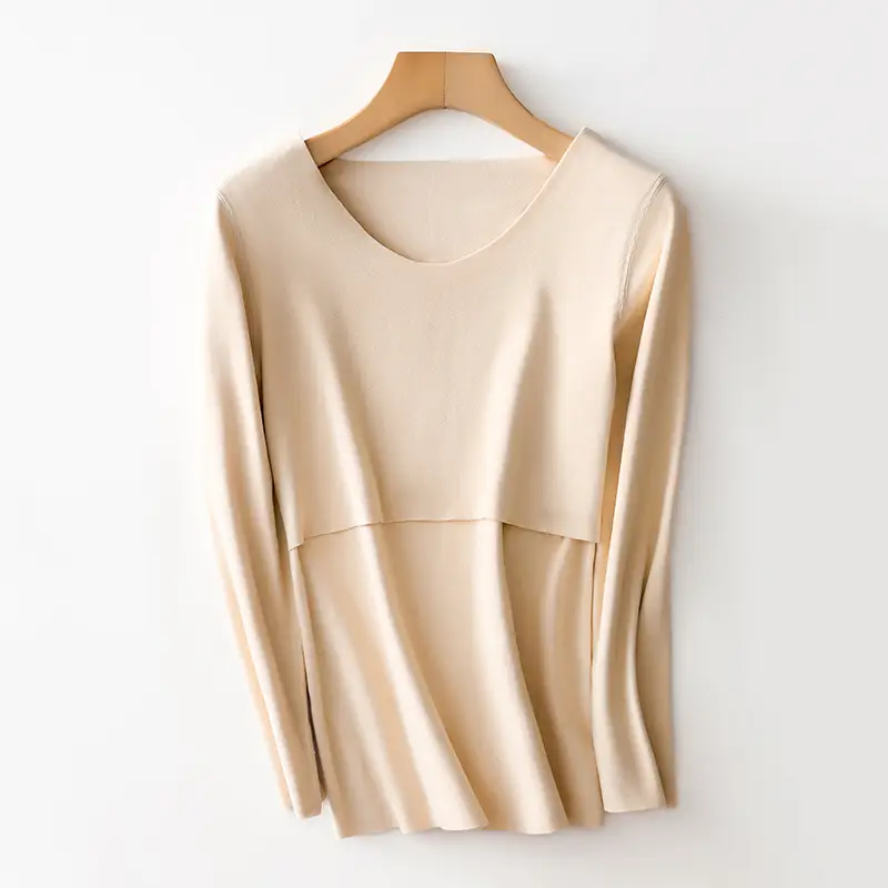 Derong Maternity Thermal Underwear Velvet Top - Image 4