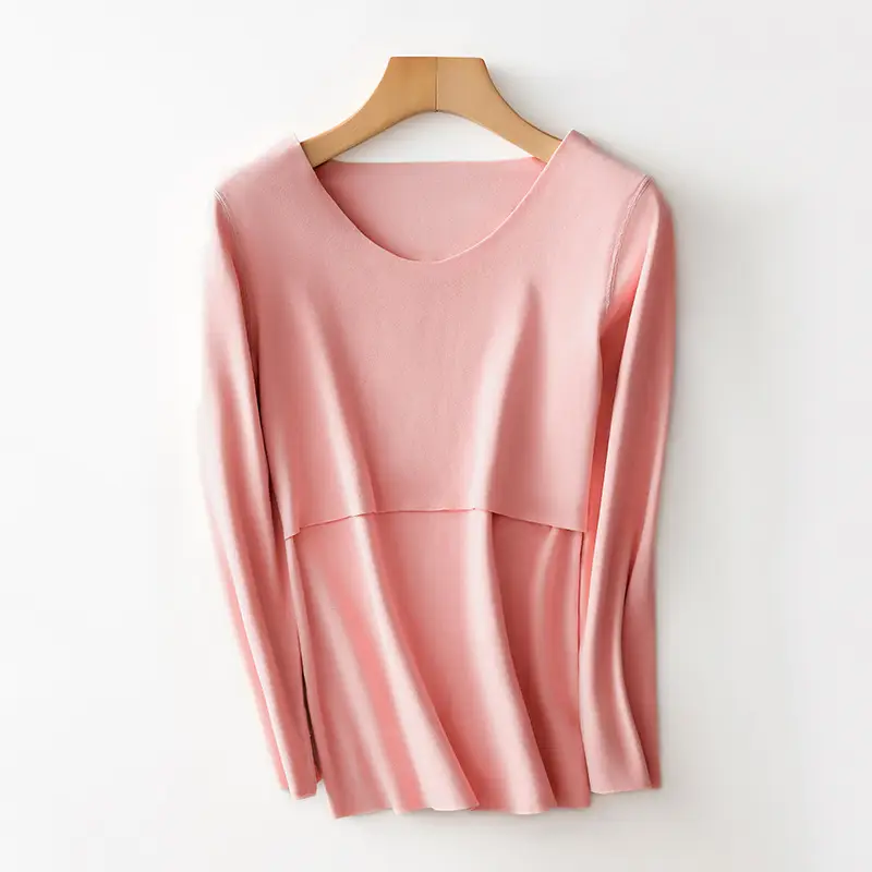 Derong Maternity Thermal Underwear Velvet Top - Image 5