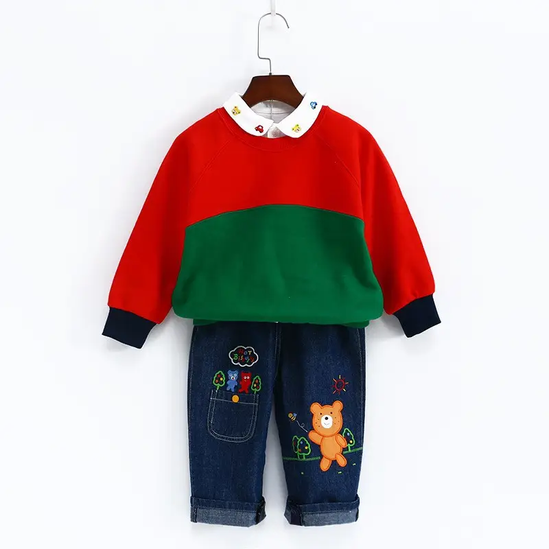 Children's Cartoon Bear Pants Spring Autumn Hemp Casual Pants - Image 3