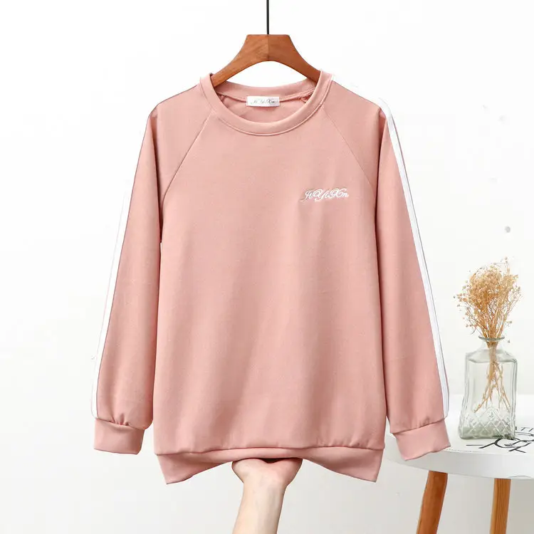 Women Black Velvet Sweatshirt Large Loose Winter Warm - Image 9