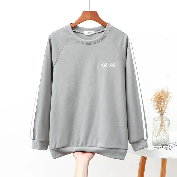 Women Black Velvet Sweatshirt Large Loose Winter Warm - Image 10