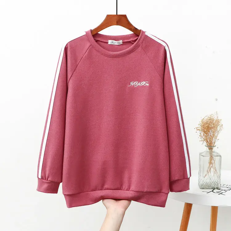Women Black Velvet Sweatshirt Large Loose Winter Warm - Image 5