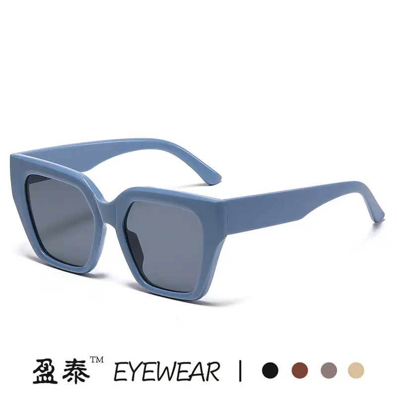 Black Grey Polygon Sunglasses for Men - Image 10