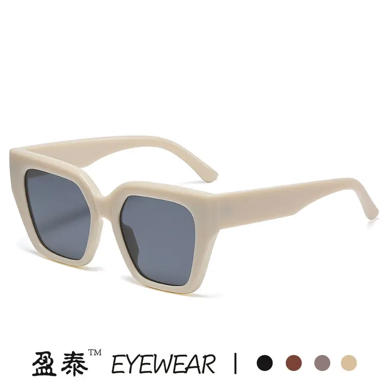 Black Grey Polygon Sunglasses for Men - Image 11