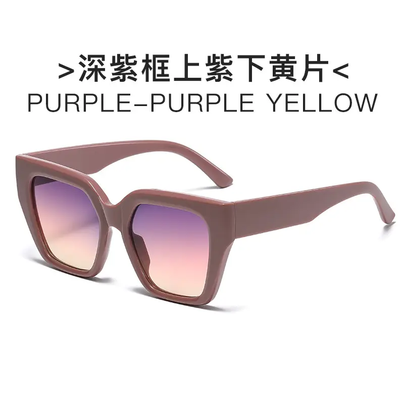 Black Grey Polygon Sunglasses for Men