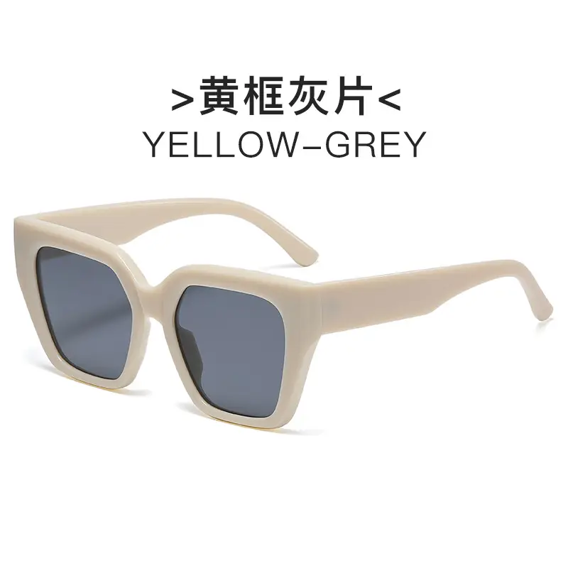 Black Grey Polygon Sunglasses for Men - Image 2