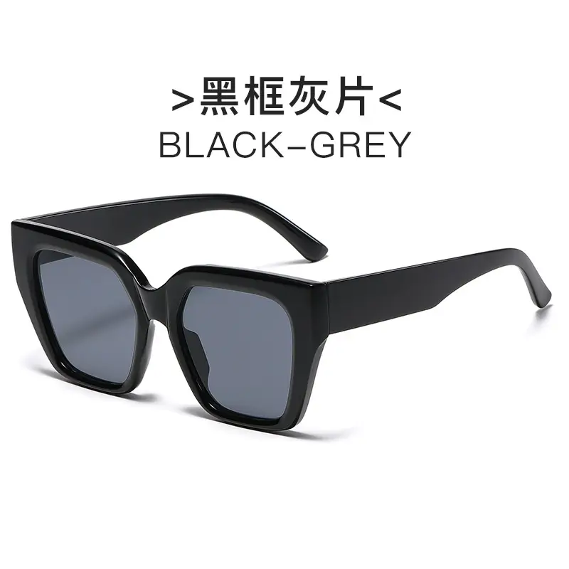 Black Grey Polygon Sunglasses for Men - Image 5
