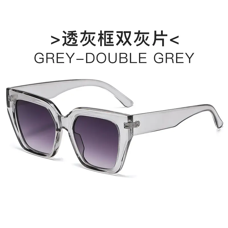 Black Grey Polygon Sunglasses for Men - Image 7