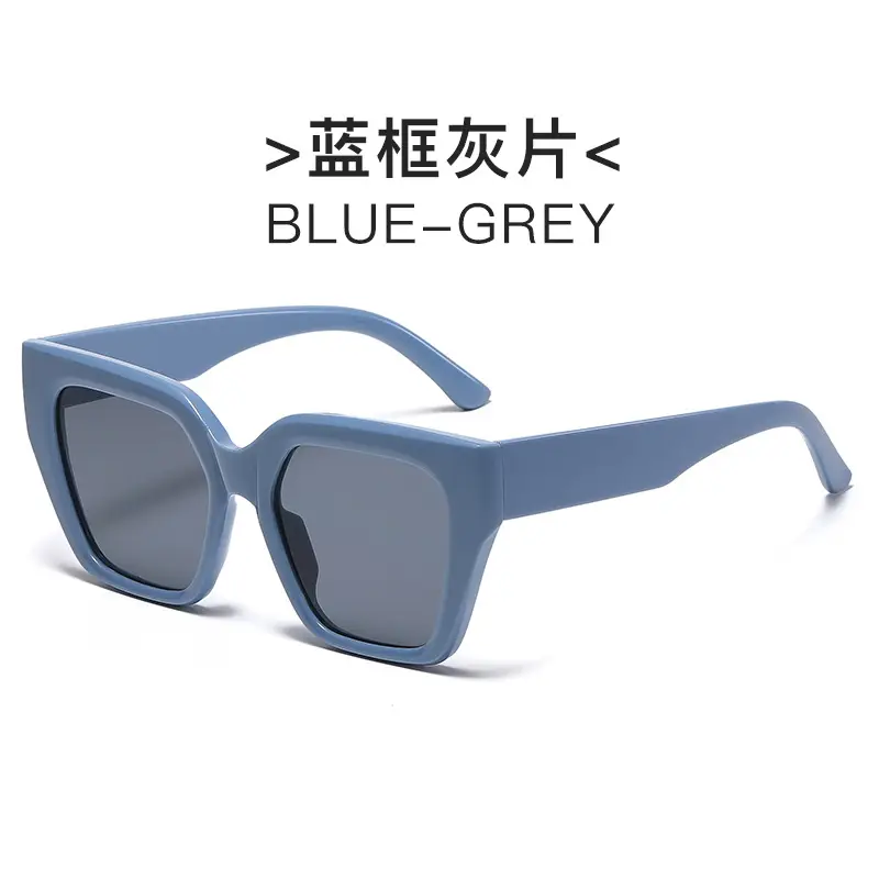 Black Grey Polygon Sunglasses for Men - Image 8