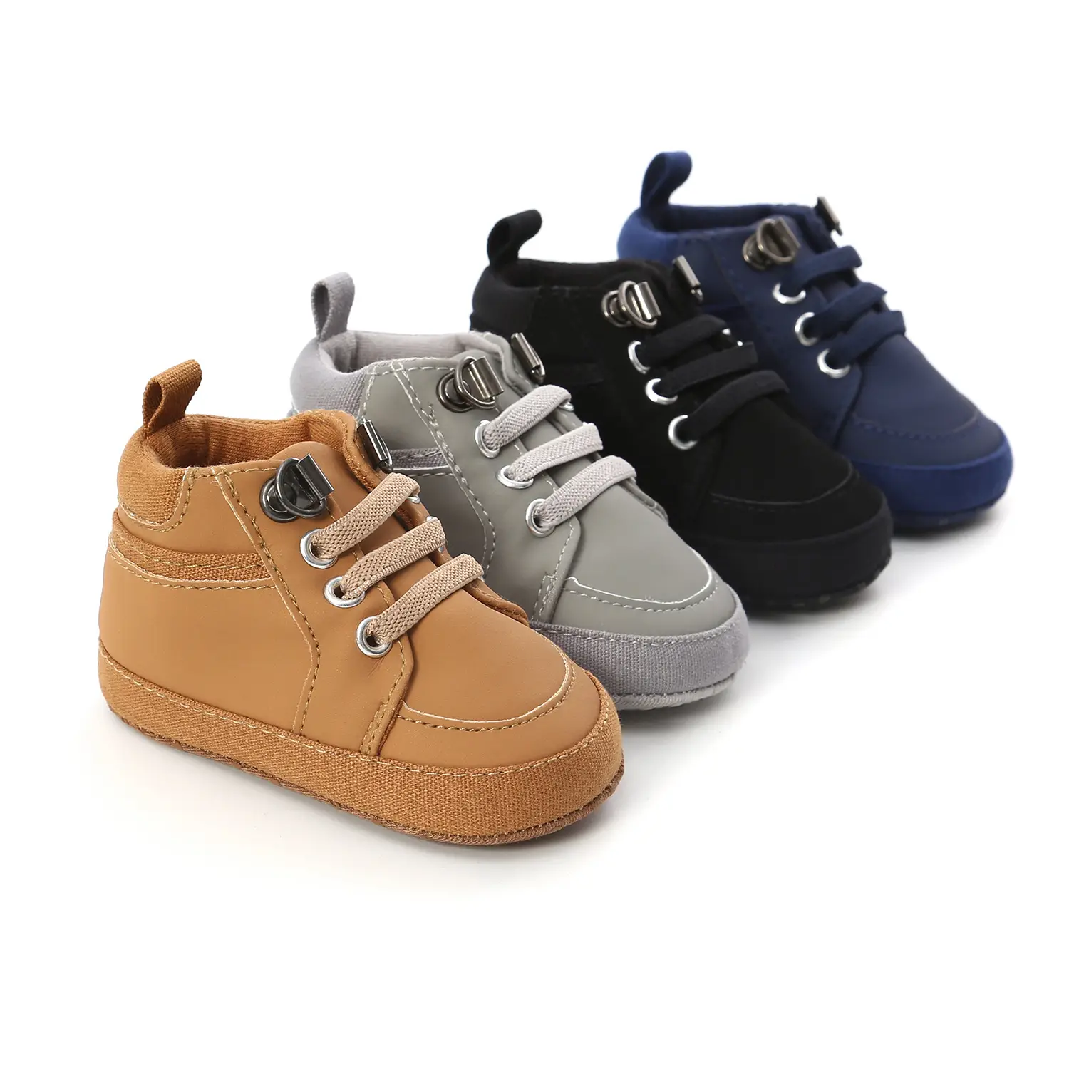 Grey Casual Baby Shoes for Kids Non-Slip Soles