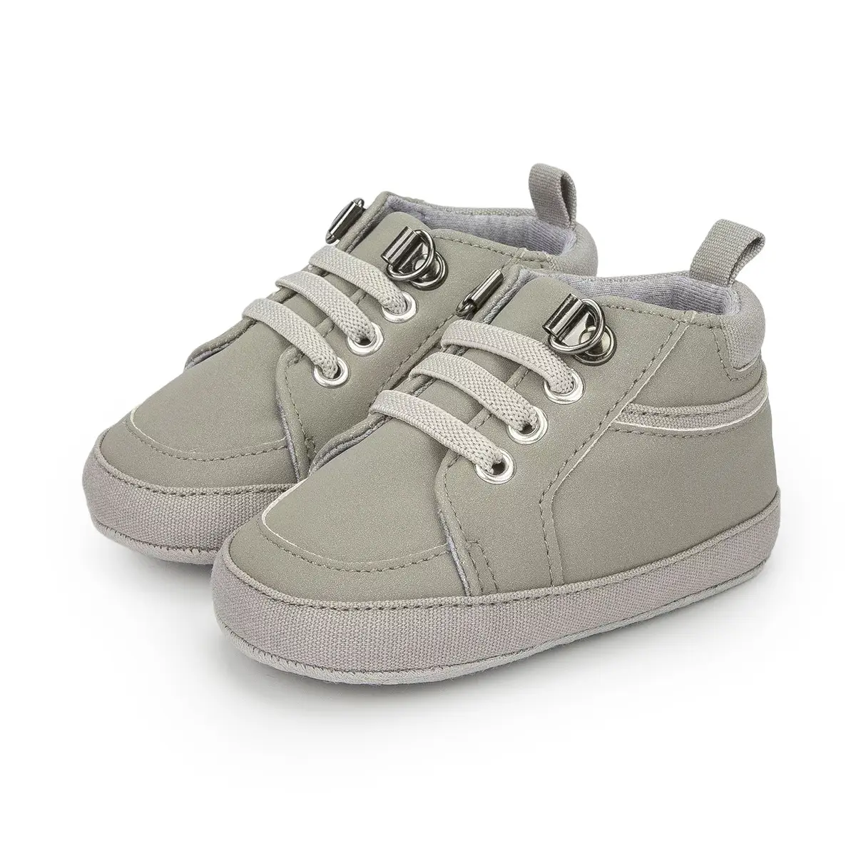 Grey Casual Baby Shoes for Kids Non-Slip Soles
