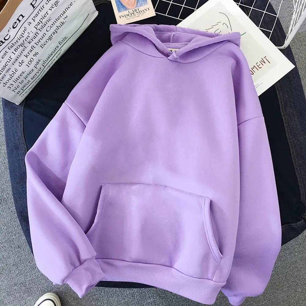 Women's Cross-Border Hoodie Sweatshirt Set Lavender Red Blue White Green - Image 5