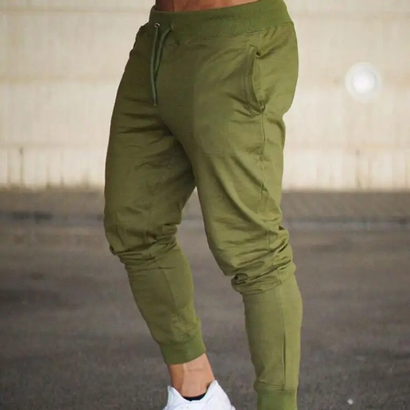 Slim Fit Sports Pants Men Black Running Fitness - Image 3