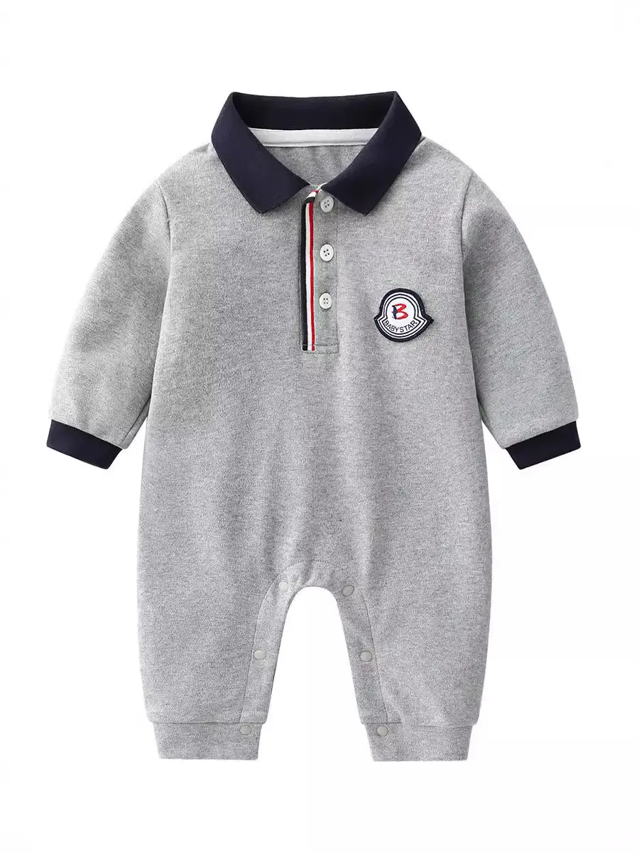 Baby Police Uniform White Black One-Year Old Jumpsuit